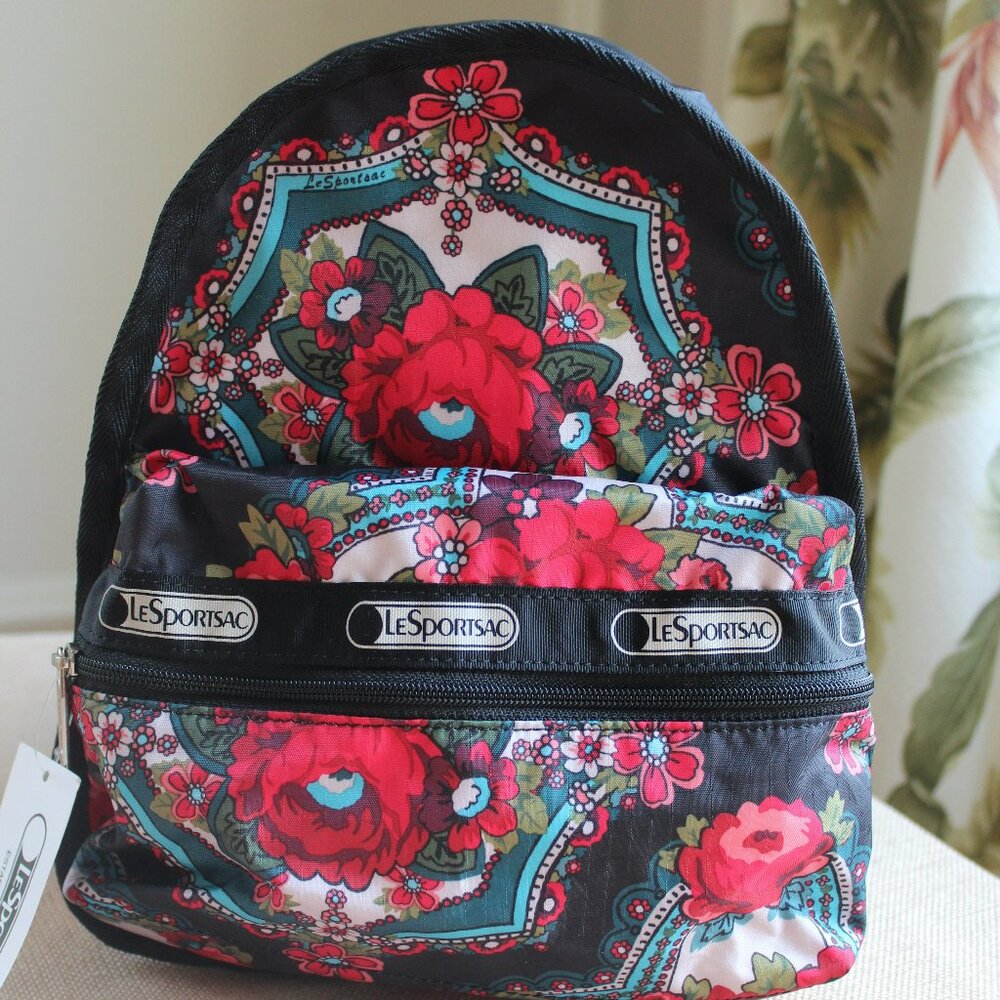NWT LeSportsac Mini Basic Backpack Romanian Rose Print